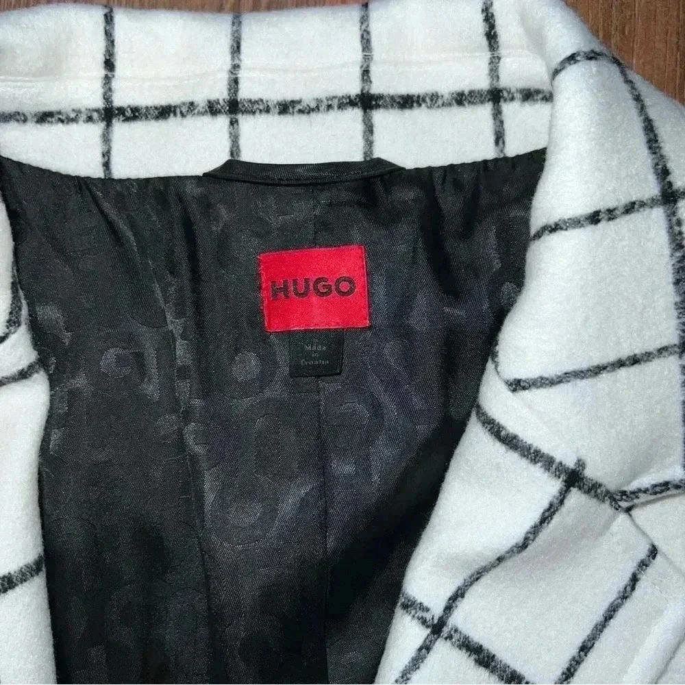 Hugo Boss Windowpane Check Oversized Blazer, size 14 - Picture 5 of 9